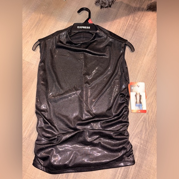 Express Tops - Express Black Mock Neck Tank Top